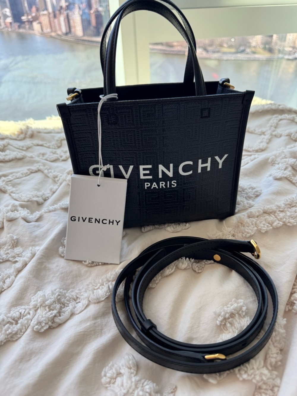 Givenchy G-Tote 4G Embossed Coated Canvas Mini tote